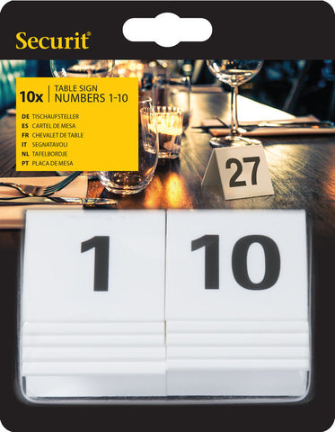 Számozott asztali tábla szett Securit 1-10