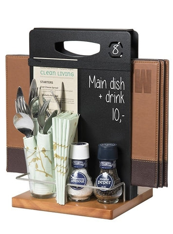 Étlaptartó és fűszertartó kréta táblával Securit, ajándék krétamarkerrel