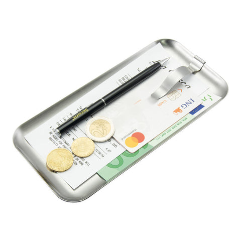 Számla bemutató Securit, szálhúzot rozsdamentes acélból