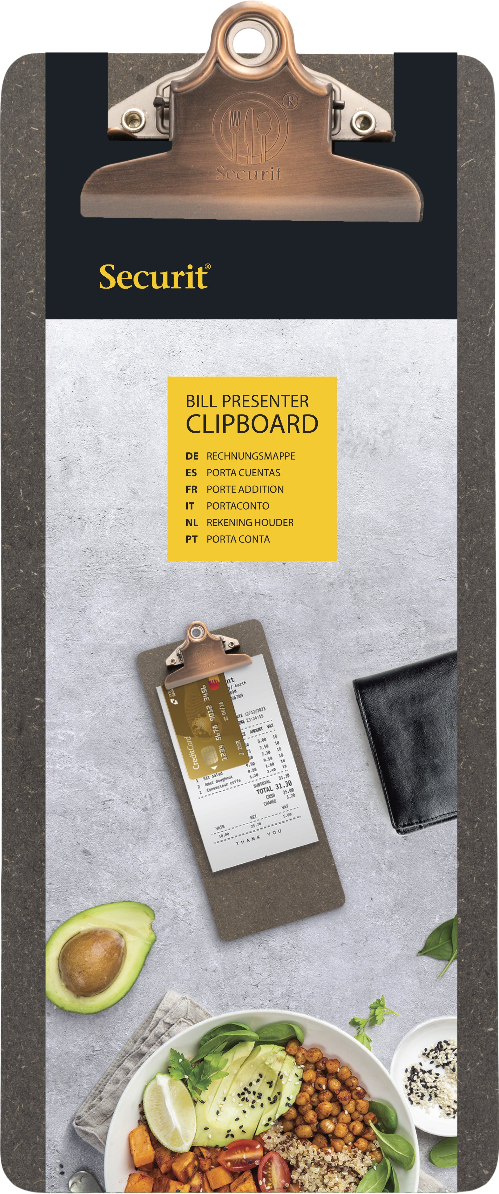 Wooden clip-on invoice presentation Securit