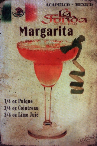 Retro dekor fémtábla, MARGARITA, Méret:20x30cm