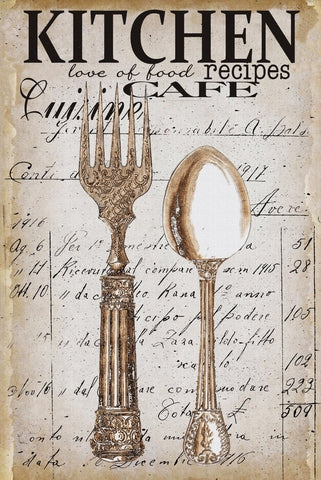 Retro dekor fémtábla, KITCHEN, Méret:20x30cm