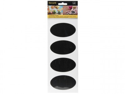 Ovál Securit 8 db-os matrica szett 8,5x5 cm fekete kréta markerrel írható