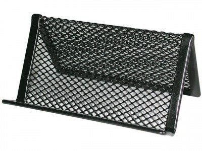 Névjegytartó fémhálós fekete