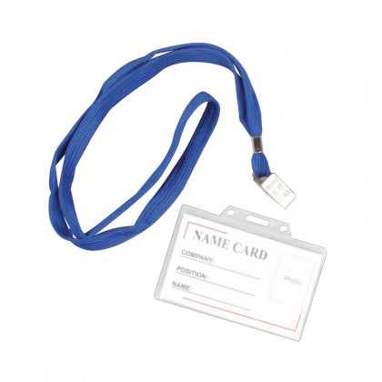 Névkitűző 92 x52 mm nyakba akasztható szalaggal