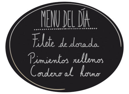 Kréta tábla 30x50 cm Securit Ovál krétamarkerrel és ragasztócsíkkal