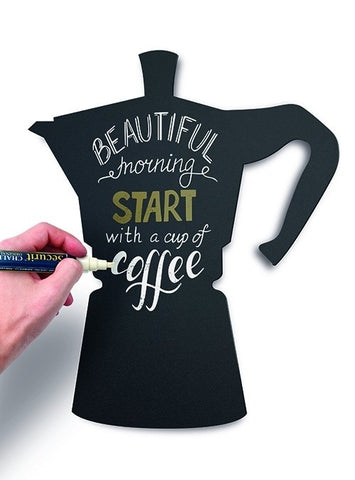 Kréta tábla 30x50 cm Securit Retro Kávéfõzõ Ajándék krétamarkerrel és ragasztócsíkkal