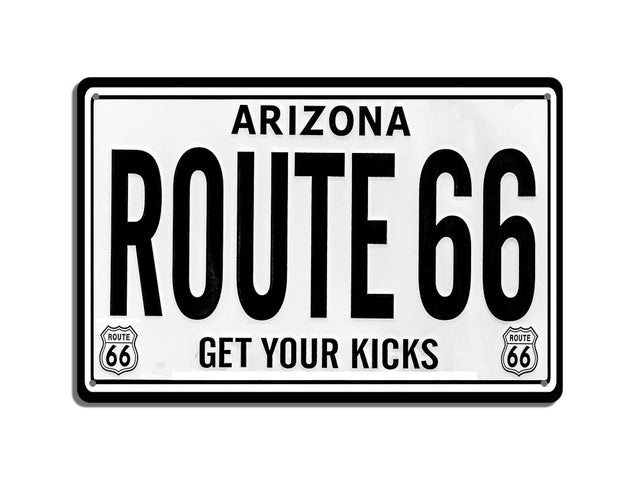 Retro dekor fémtábla, Route 66, Méret:20x30cm