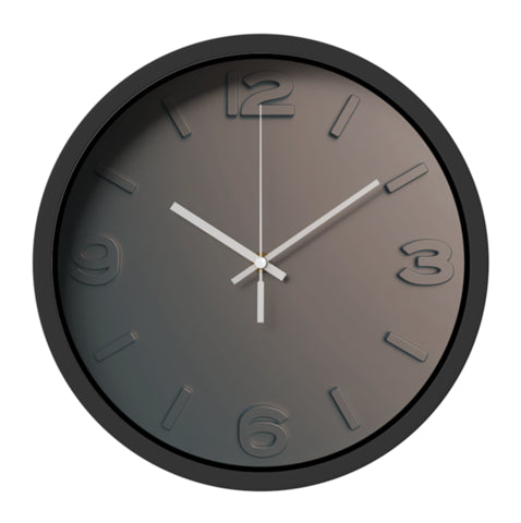 Falióra irodai / Műanyag, barna színű modern design, fehér mutatóval, Átmérő:30 cm