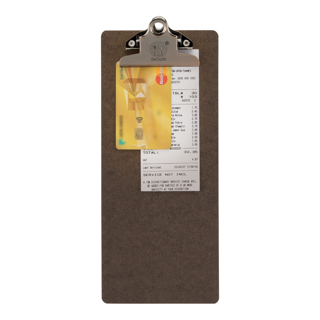 Wooden clip-on invoice presentation Securit