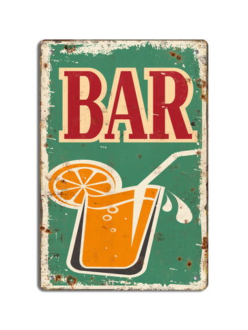 Retro dekor fémtábla, BAR , Méret:20x30cm
